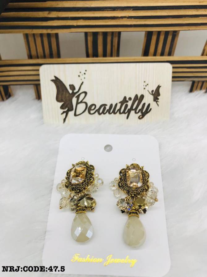 1 Designer Party Wear Antique Earrings Wholesale Market In Surat
